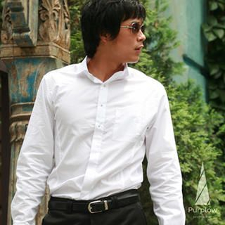 Double Stitched Basic Shirt in White