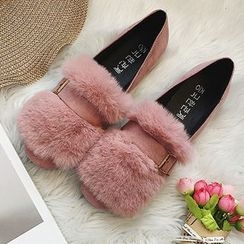 Frivole - Furry Trim Loafers Frivole - Furry Trim Loafers