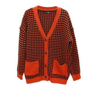 V-Neck Cable-Knit Cardigan