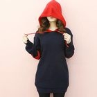 Dodostyle - Color-Blocked Hooded Knit Top