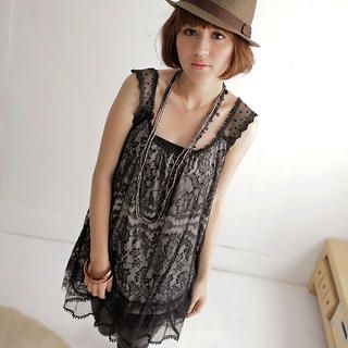 Sleeveless Lace Tunic