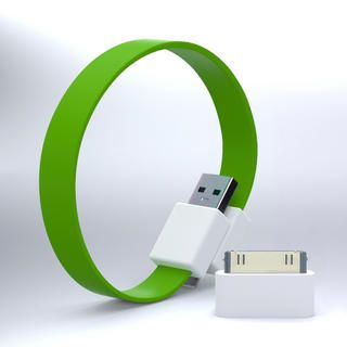 Mohzy Loop USB to Micro-USB Cable (Fresh Lime) (With Adapter)