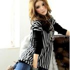 Tokyo Fashion - Striped Panel Knit Tunic