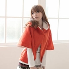 Tokyo Fashion - Single-Buttoned Hooded Cape Jacket
