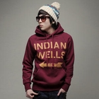 SLIM&FIT - Print Brushed Fleece Hooded Pullover 
