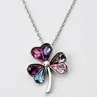 Rhinestone Clover Pendant