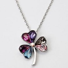 Moonbasa - Rhinestone Clover Pendant