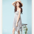 YUMI - Patterned-Panel Halter Dress