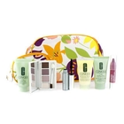 Clinique - Travel Set: 2x 7 Day Scrub Cream 30ml + DDML 30ml + Mascara 3.4ml + Chubby Stick #07 + Eye Shadow Quad 2g + 2x Bags