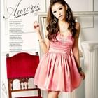 E.F.Shop - Rhinestone Tulle-Panel Party Dress