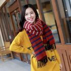 CLICK - Striped Fringed Scarf