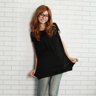 ZOO - Star-Print Chiffon-Panel Tunic