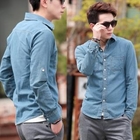 VINTAGE BROTHERS - Tab-Sleeve Denim Shirt