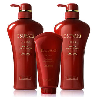Tsubaki Shining Set: 2 x Shampoo 550ml + Treatment 120g Tsubaki Shining Set: 2 x Shampoo 550ml + Treatment 120g