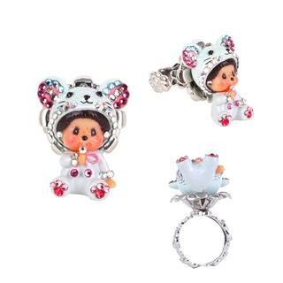 Platinum Plated Ring with Animal MCC Pig Monchhichi Platinum Plated Ring with Animal MCC Pig Monchhichi