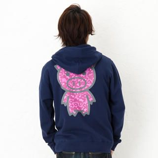 Long-Sleeve Print Hoodie - Leopard Pig Long-Sleeve Print Hoodie - Leopard Pig