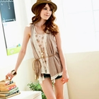 Tokyo Fashion - Open-Front Lace-Trim Vest