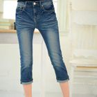 RingBear - Washed Cropped Jeans