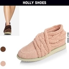 Holly Shoes - Cable-Knit Trim Flats