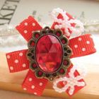Fit-to-Kill - Hand made Elegant pink diamond with red spot cotton ring