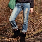 Ando Store - Distressed Boot-Cut Jeans
