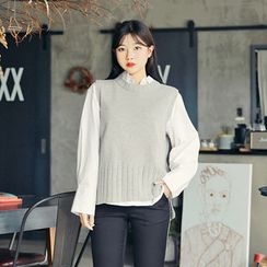 HOTPING - Round-Neck Dip-Back Vest HOTPING - Round-Neck Dip-Back Vest