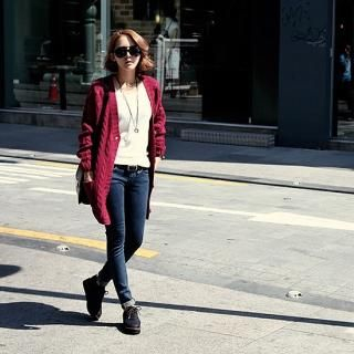 Cable-Knit Cardigan