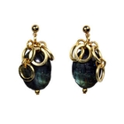 Truffles - Gold Opal Earrings