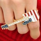 SOHO Central - Rhinestone Guitar Double Rings 