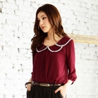 Tokyo Fashion - 3/4-Sleeve Scalloped-Collar Top