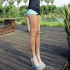 CatWorld - Acid-Washed Distressed Skinny Jeans