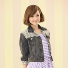 CatWorld - Lace-Trim Acid-Washed Denim Jacket