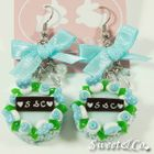 Sweet & Co. - S&C Sweet Ribbon Blue Rose Cake Earrings