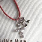 MyLittleThing - Silver Cross Ribbon Short Necklace