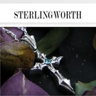 Sterlingworth - Jeweled Cross Necklace
