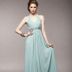 Joanne Kitten - Halter Empire-Waist Grecian Gown