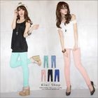 Kiwi Shop - Elastic-Waist Skinny Pants
