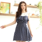 Tokyo Fashion - Ruffle Polka Dot Sleeveless Dress