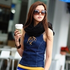 SOHO Central - Lace-Up Denim Top
