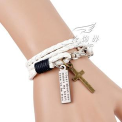 Trend Cool - Cross Charm Braided Bracelet Trend Cool - Cross Charm Braided Bracelet