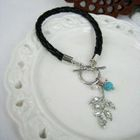 MyLittleThing - Natural Leave Leather Bracelet (Dark Brown)
