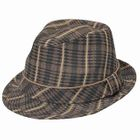 GRACE - Belted Plaid Fedora Hat (Large Size)