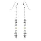Keleo - Silver fresh water pearls earrings