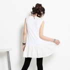 HARU - Laced Collar Ruffed Hem Dress