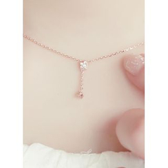 kitsch island - Rhinestone Mini Lariat Pendant Necklace kitsch island - Rhinestone Mini Lariat Pendant Necklace