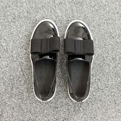 VIVIER - Bow-Detail Patent Slip-Ons VIVIER - Bow-Detail Patent Slip-Ons