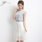 yeomong - Mock Two-Piece Chiffon Dress