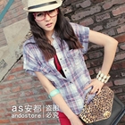 Ando Store - Dolman-Sleeve Plaid Shirt