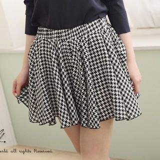 Houndstooth A-Line Skirt Houndstooth A-Line Skirt