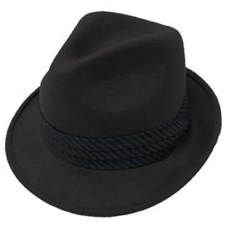 Stripe-Belted Fedora